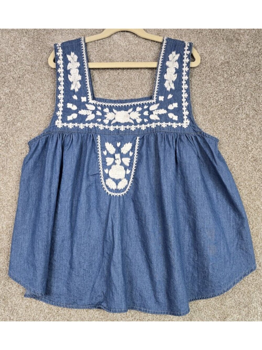 Lovers + Friends Boho Western Embroidered Dream Catcher Crop Tank Top Women's M
